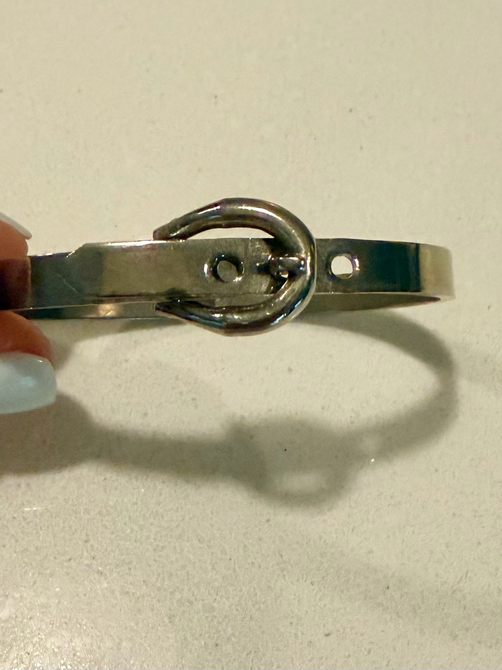 Vintage Silver Belt Buckle Bracelet
